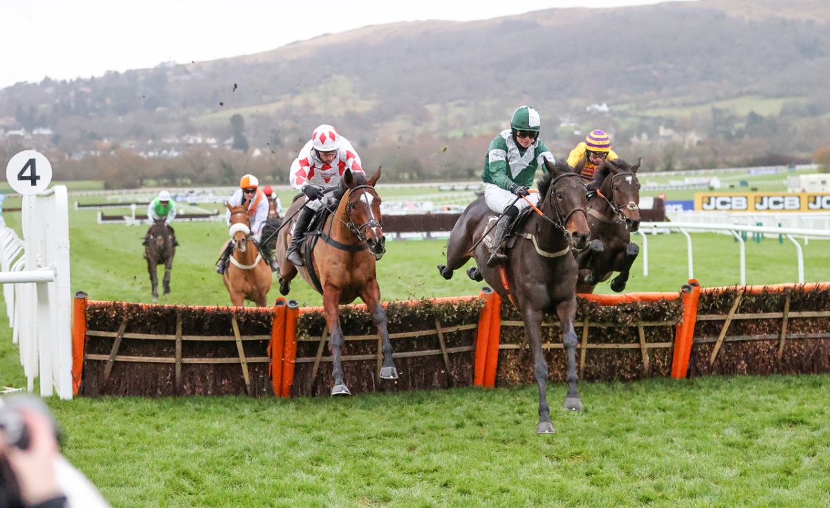 Blazing Khal, right, on his last visit to Cheltenham