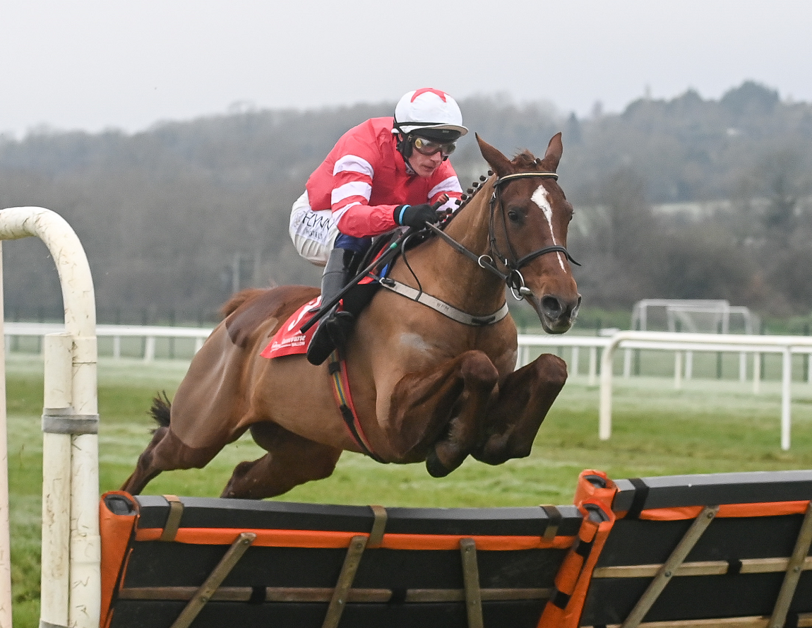 Blood Destiny jumping a hurdle.