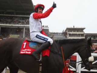 Ruby celebrates victory for Big Buck's