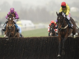 Sizing Europe (right) and Big Zeb will go head to head again in the Champion Chase
