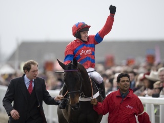 Pure class - Barry Geraghty celebrates riding Sprinter Sacre to victory