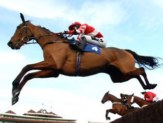 Michel Le Bon pictured winning at Newbury in 2009 