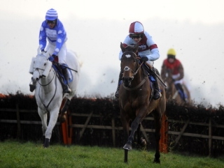 Ted Spread (right) winning at Taunton.