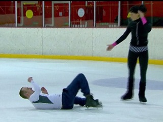 Down and out: Andy Whyment is in danger of being eliminated this week