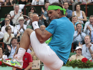 Nadal celebrates another winner at Roland Garros