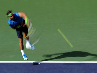 The outdoor courts favour Nad 