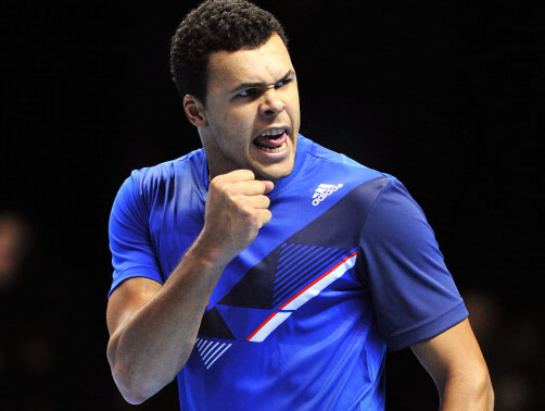 Jo-Wilfried Tsonga has enjoyed the conditions in London this week and looks pretty pumped up for this tournament 