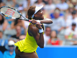 A typically ferocious drive from Venus en route to beating Sybille Bammer 